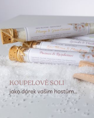 Hledáte něco jedinečného, co potěší vaše svatební hosty? 🎁✨ Naše koupelová sůl ve skleněné zkumavce je malým, ale...